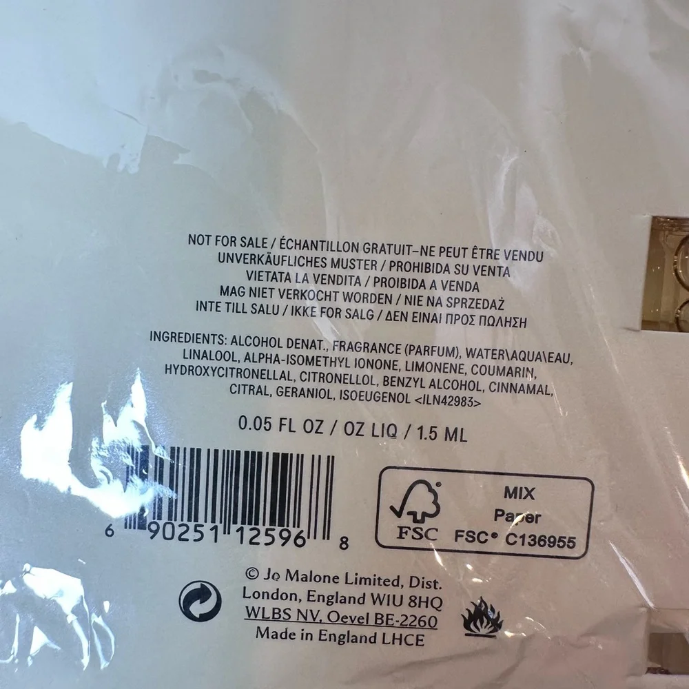 Jo Malone Myrrh & Tonka Cologne Intense – Vial in Card Sample